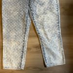 Chico's 1 Platinum Jeans Crop Denim Blue White Dot Pattern Med 8/10 Casual Ladies Photo 4