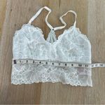 No Boundaries Women's  Juniors' Longline Floral Lace Bralette MEDIUM‎ White Photo 3