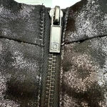 Liz Claiborne Shimmer Metallic Black Purple Leopard Print Pencil Skirt Size 6 S Photo 3