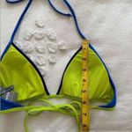 Aerie NWT  Triangle Tie-Back Halter Bikini Top - Electric Blue/Neon - S Photo 8