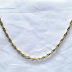 14K Gold Plated Singapore Twist Rope Chain Necklace Photo 0