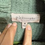 Philosophy Green Mock Neck Sweater Sz M Photo 4