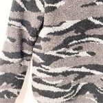 Barefoot Dreams  Cozychic Small Sweater Black Gray Seaside Crew-Neck Photo 1