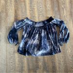 American Eagle Velvet Off Shoulder Top Tie Dye Small NEW Photo 3
