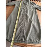 Merona  Women M Olive Green Long Sleeve Button Up Shirt Dress Casual Photo 6