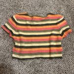 Talbots Orange and Green Fitted Crop T-Shirt Photo 2
