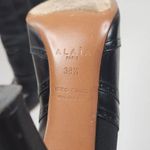 Alaïa Black High Rise Ankle Boots Perforated Trim Leather Size 38.5 Boho Cowboy Photo 7