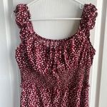 Chic Burgundy Ruffle Dress Red Size L Photo 1