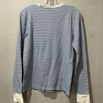 Alpine Design New Women Large Peak Duofold Henley Blue Striped Shirt Long Sleeve Photo 7