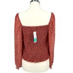 Lush Clothing LUSH Reyna Polka Dot Sheer Sleeve Blouse Light Pink Size XL NWT Photo 5