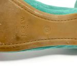 J.Crew  Blue Green Suede Round Toe Slip On Ballet Flats Photo 3