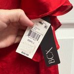 BCX NWT  Cold Shoulder Satin Blouse W/ Necklace Size Small Photo 3