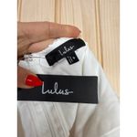 Lulus NWT  Lovable Aesthetic White Embroidered Tie-Strap Mini Dress Engagement S Photo 7