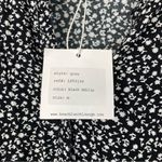 BeachLunchLounge NWT Black Dahlia Floral Top Quarter Buttoned 3/4 Sleeves M Photo 5