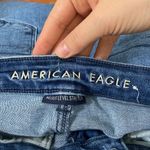 American Eagle distressed exposed zipper super hi-rise jegging crop jeans sz 4 Photo 7