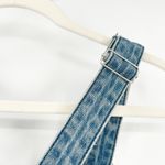 Signatures Womens Work Distressed Denim Jean Straight Leg Overalls Size L Blue Blue Photo 8