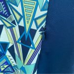 Title Nine  Athletic Tennis Active Lounge Blue Venetian Geometric Dress Sz Small Photo 5