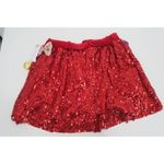 love on a hanger Red Sequin Bow Tulle Skirt Women's Size M Holiday Party Photo 2