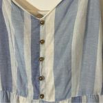 Joie  Mommy & Me Linen Blend Blue & White Striped Knee Length Dress Size 10 NWT Photo 8