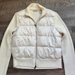 Ralph Lauren  Polo Jeans Co Ivory Knit-Sleeve Puffer Jacket Sweater Size XL Photo 2