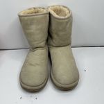 UGG  Australia Size 6 Boots Classic Short Beige Suede Leather Sheepskin Women’s Photo 3