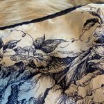 White with Blue Floral Print Scarf Multiple Photo 2