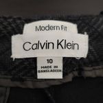 Calvin Klein  Gray Plaid Cropped Pants Size 10 Modern Fit Plaid Trousers Photo 5