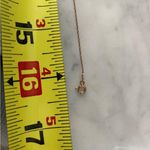 Rose Gold Over 925 Lotus Flower Necklace White And Pink Crystal Pendant 16” Photo 4
