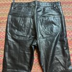 VINTAGE DKNY BLACK REAL LEATHER 5 POCKET HOT PANTS GRUNGE ROCK EMO Size 32 Photo 4