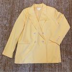 Anthropologie Maeve By  Double Breasted Blazer Jacket in Yellow, size 12 Photo 3