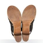 Dansko Demetra Heeled Open Toe Leather Sandal W's Sz 41 Brown Western City Chic Photo 11