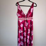 Vintage 90s California Dynasty Pink Floral Satin Slip Dress Womens M Ribbon Size M Photo 9