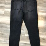 No Boundaries  Size 15 Black Stretchy Ankle Jeans, Raw Hem Bottom Photo 1
