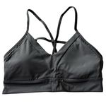 Balance Athletica Vitality Size M Lux Form Sports Bra Midnight Black Strappy New Photo 2