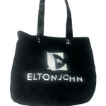 ELTON JOHN Canvas Tote bag Farewell Yellow Brick Road Tour reversible Black Photo 0