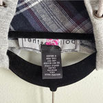 Polly & Esther Plaid Hooded Flannel Shirt in Blue and Gray Size L Juniors Photo 6