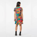 Dangerfield Patchwork Viscose Dress size AU 12/8 Green Photo 11