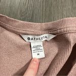 Athleta Uptempo Pink Ribbed Long Sleeve Half Button Down Henley Top Size M Photo 5