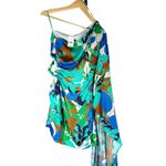 Cult Gaia  Malia Floral One Shoulder Mini Dress Botanical Aqua Size XS Photo 1