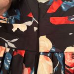 Short Floral Semi Formal Dress with Navy Blue Background Multiple Size M Photo 2