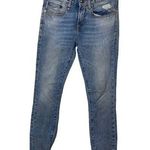 R13  Alison Crop distress skinny mid rise jeans in light blue sz 26 Photo 0