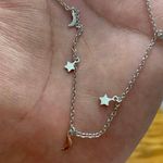 Giani Bernini Sterling Silver Chain Moon Star Dangle Anklet Photo 5