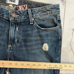 Paige Porter Mid Rise Boyfriend Straight Jeans, Med Wash Distressed NEW, size 28 Photo 8