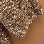 Chico's Chico’s Sequin Cowl Neck 3/4 Sleeve Sweater Gold Bronze 1 Photo 3