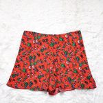 Topshop  Ditsy Orange floral high rise shorts 10 Photo 2