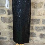 ROBERT Anthony vintage black gold sequins beaded full length dress size 4 Black Photo 9