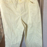 st. john's bay FINAL MARKDOWN St. John’s bay Light Yellow Patterned cropped slacks 12 Photo 0