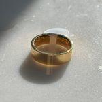 Minimalist Band Ring, Gold Band Ring, Stacking Ring Gold Photo 1