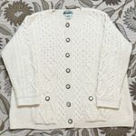 Vintage Aran Crafts Merino Wool Sweater Cardigan Mother of Pearl Buttons 2X XXL Photo 1