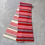 Gap  Fair Isle Knit Scarf Red Pink White Acrylic Cozy Winter Warm Photo 5